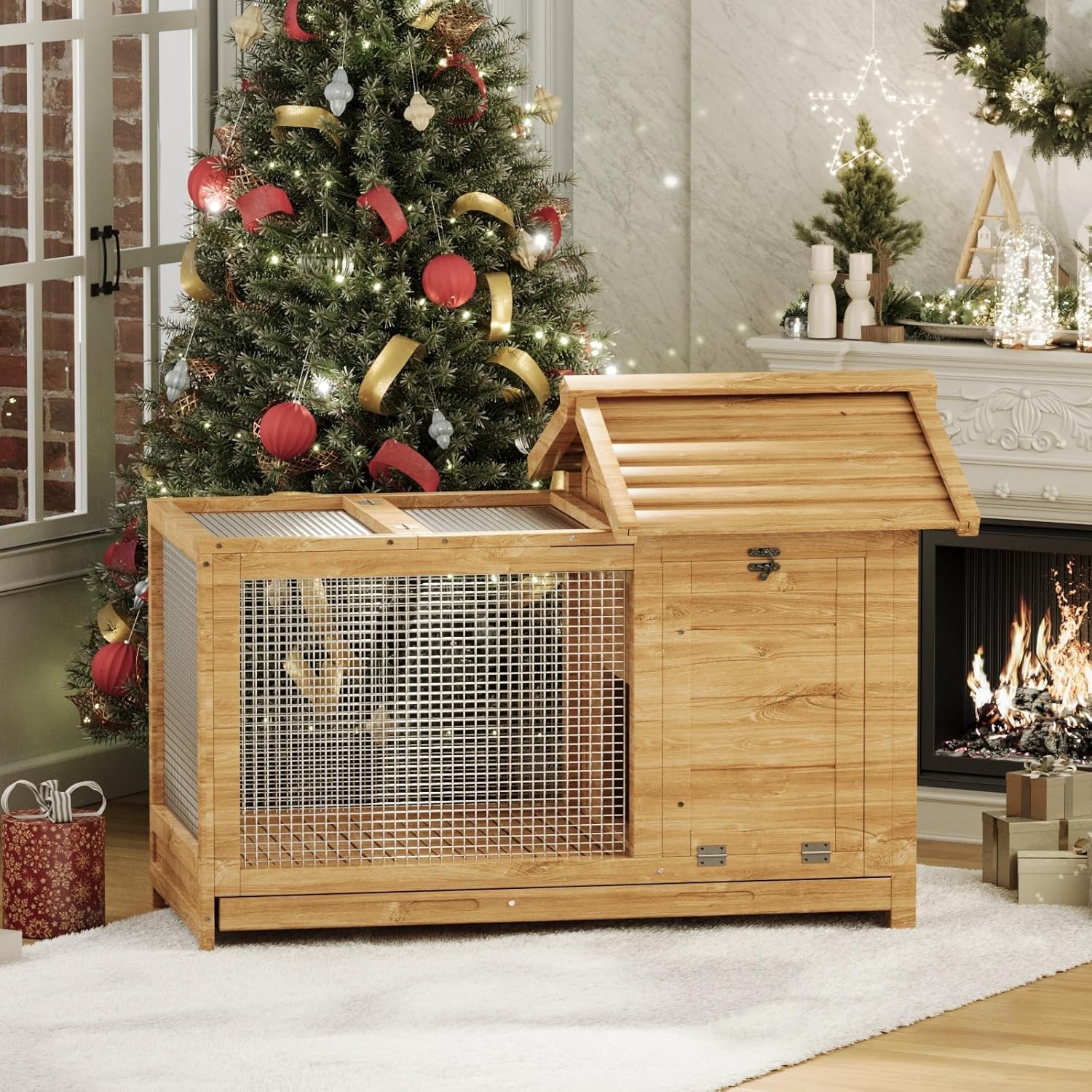 Wooden Rabbit Hutch Indoor and - Rabbit Cage Wire recension och pris