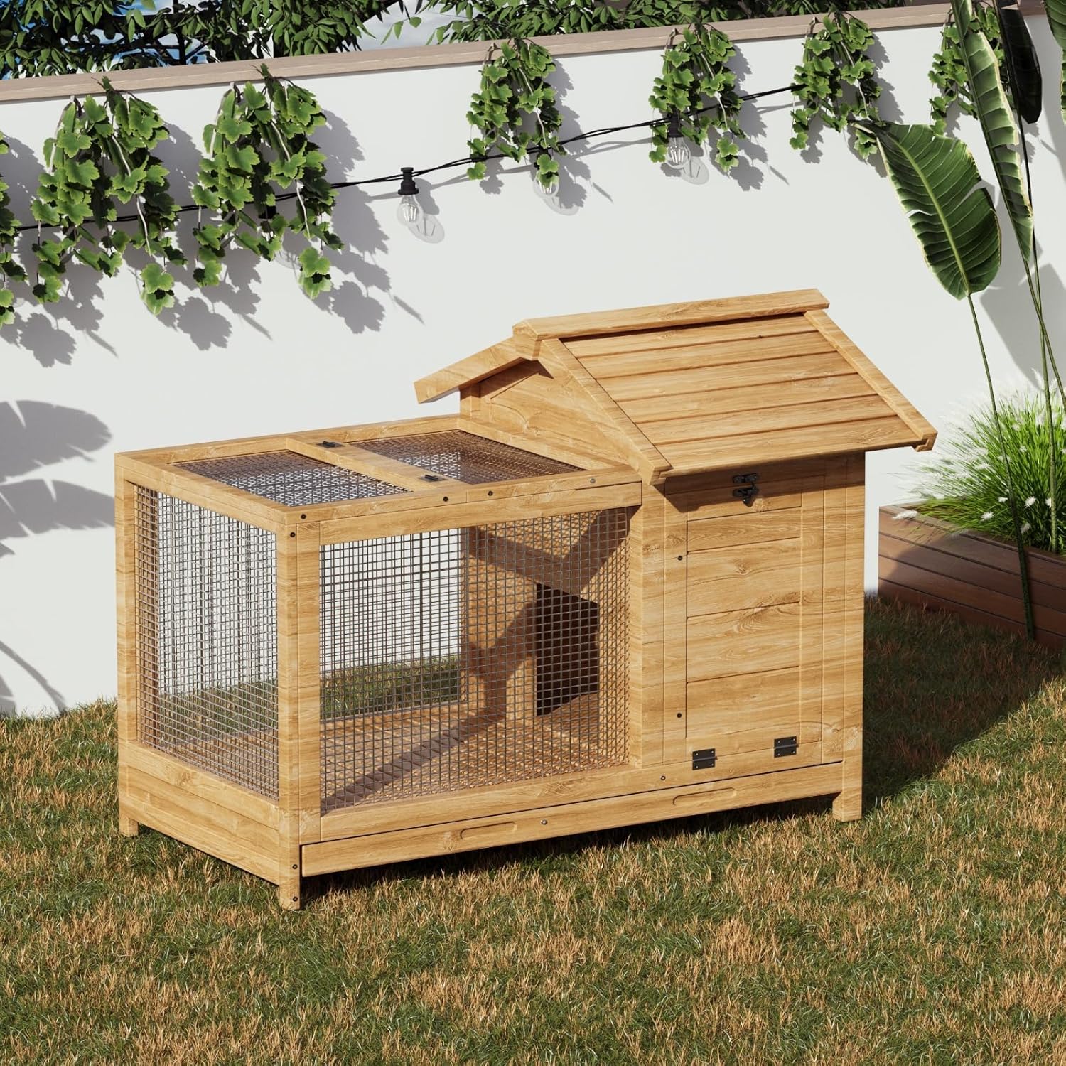Wooden Rabbit Hutch Indoor and - Rabbit Cage Wire recension och pris